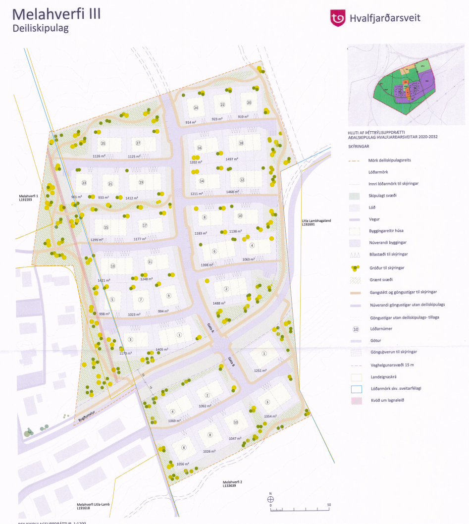 Deiliskipulagsuppdráttur Melahverfi III